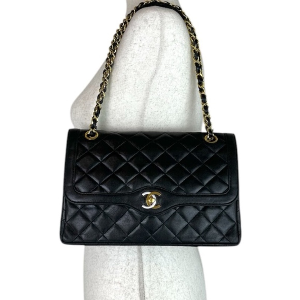 CHANEL Paris Limited Edition Double flap quilted lambskin bag